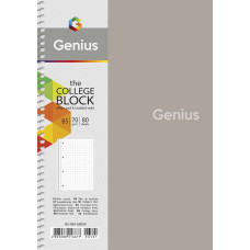 Блокнот "Genius" спіраль /B5-080-6802K/ ##, пластик 0,5 мм, 70 г/м2, заокруглені кути (4/64)