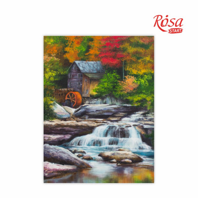Картина на картоні з контуром "ROSA START" 30*40 Пейзаж №26 /993/ БЕЗ ФАРБ 