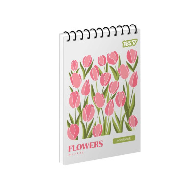 Блокнот А6/80 спіраль "YES" /152493/ "Flowers.Soft Petals" (1/210)