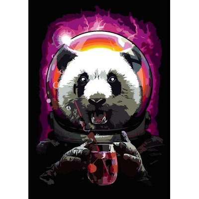 STOCK Картина за номерами „Панда космонавт“, 35*45см /N00013218/ RS