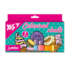 Крейда кольорова 9 шт. JUMBO "YES" /400504/ "Sweet Cream" (1/6/48)