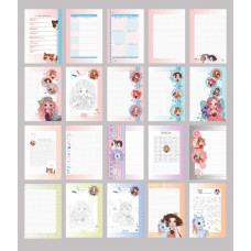 Блокнот "HAPPY PLANNER" 135х197/96арк "ASH" мат.лам.,виб.лак,гліттер, ТВ. Обкл. диз.21473 (1/1