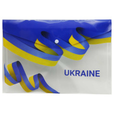 Папка-конверт на кнопці А4+ /2201-214/ 18мкм "Україна" 23,5*33см (12)