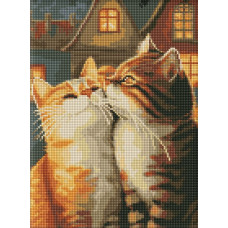 Алмазна мозаїка "Ідейка" /AMO8173/ "Закохані котики" 30*40см