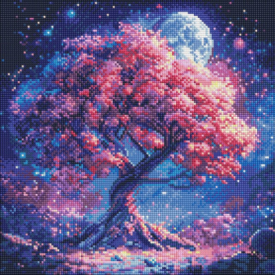 Алмазна мозаїка "Ідейка" /AMO8214/ "Силует дерева" 40*40см