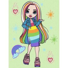 Картина за номерами "Ідейка" /KHO1236/ "Rainbow High Amaya Raine" 30*40см