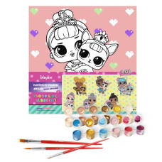 Картина за номерами "Ідейка" /KHO6291/ "LOL Surprise! TroopSurprise Miss Baby With Miss Puppy" 40*40 см