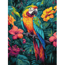 Картина за номерами "Ідейка" /KHO6675/ "Тропічний птах" 30*40см