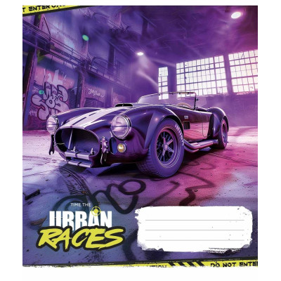 Зошит уч. "Школярик" 36арк.== /3439L/ "Time the urban races" ВД-лак (хлопчик) (20/120)