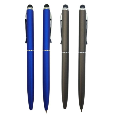 Ручка кулькова поворотна "LUXOR" /2929/2930/ "Premier-Touch Pen" метал, стилус, корпус: синій, сірий, мікс (10)