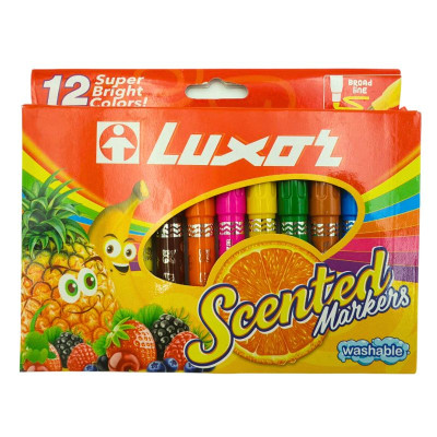 Фломастери "Luxor" 12 кол. /3065/ "Scented" фруктовий аромат (1/72)