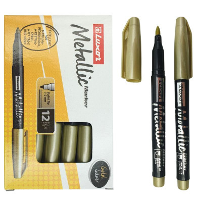 Маркер "Luxor" /3485/ Metallic Gold, 1-2мм, золото (12/144)
