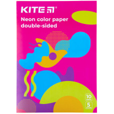Папір кольоровий "Kite" /K22-252-2/ неон. A4/(10арк/5кол) "Kite Fantasy" (1/50)