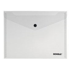 Папка-конверт на кнопці В5 "SCHOLZ" /03501/ прозор. (12/240/480)
