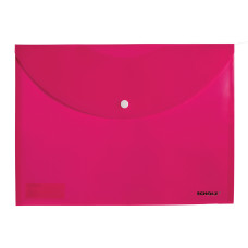 Папка-конверт на кнопці А4 "SCHOLZ" /5127/ CHARMING непрозор. Малинова (12/480)
