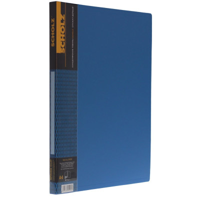 Папка-швидкозшивач з кишен. А4, 2 см "SCHOLZ" /04500/ Синій (1/20/120)