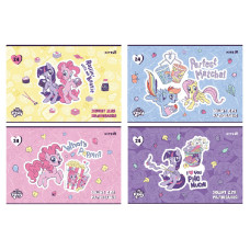 Зошит для малювання А4/24арк. "Kite" /LP25-242/ скоба, софт тач + УФ лак, My Little Pony (12/96)
