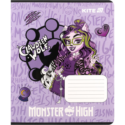 Зошит уч. "Kite" 12арк.# /MH25-232/ софт тач + УФ лак, Monster High (25/600)