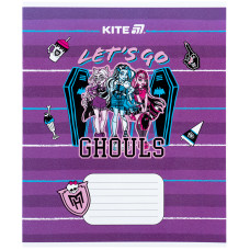 Зошит уч. "Kite" 12арк.// /MH25-235/ гібр. лак + УФ лак, Monster High (25/600)