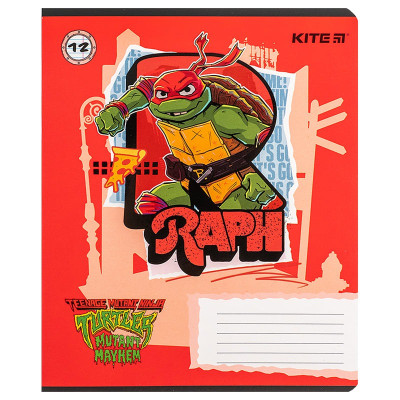 Зошит уч. "Kite" 12арк.== /NT24-234/ софт тач + УФ лак, TMNT Mutant Mayhem (25/600)