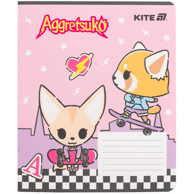 Зошит уч. "Kite" 18арк.# /AR25-236/ софт тач + УФ лак, Aggretsuko (20/400)