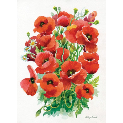Алмазна мозаїка "Go to art" /189596/ "Маки" 20*30см на підрамнику