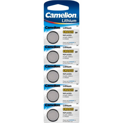 Батарейка "Camelion" /CR 2025/5bl/657/ 139 lithium, 3V, монетка 20*2,5мм (5/50)