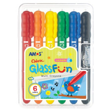 Пастель для скла "Amos" /GF6PC/ Glass Fun 6 кольорів  (1/12)