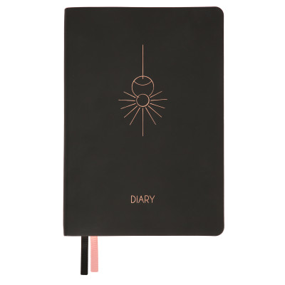 Щоденник А5 недат "Leo Planner" /252703/ "Hypnotic", м'який, чорний, 320стор. (1/20)