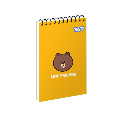 Блокнот А7/80 спіраль "YES" /152515/ "Line Frinds: Stay Cool" (1/336)