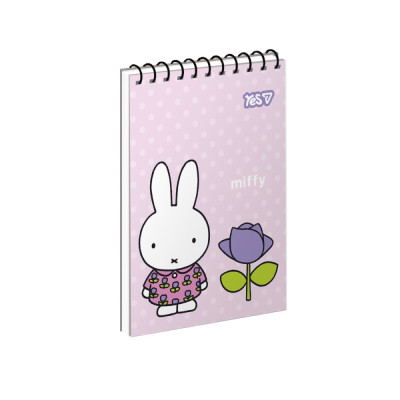 Блокнот А7/80 спіраль "YES" /152349/ "Miffy flower" (1/336)