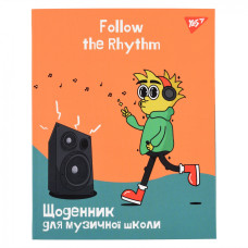Щоденник для музичної школи "YES" /911589/ "Follow the rhythm" iнтегр., софт-тач + Уф-виб. (1/24)