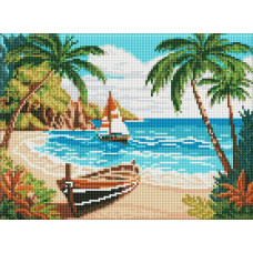 Алмазна мозаїка "Ідейка" /AMO8137/ "Узбережжя океану" 30*40см