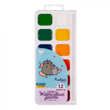 Акварель "YES" 12 кол. /110275/ Pusheen, медова б/п (1/48)