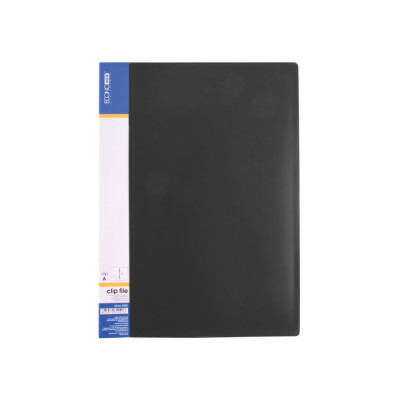 Папка-швидкозшивач А4 "Economix" "Е31201-01" СLIP А + кишеня, чорна (1/20/120)