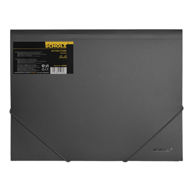 Папка з гумками A4 "SCHOLZ" /10506/09/ чорн. (1/20)