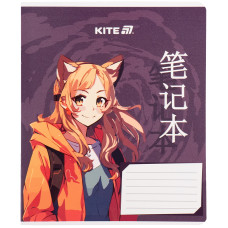 Зошит уч. "Kite" 18арк.# /K25-236-1/ гібр. лак + УФ лак, Kite Anime (20/400)