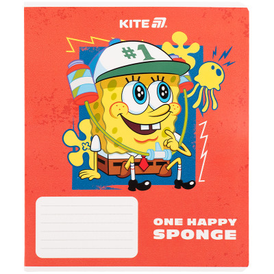 Зошит уч. "Kite" 18арк.# /SB25-236/ гібр. лак + УФ лак, SpongeBob SquarePants (20/400)
