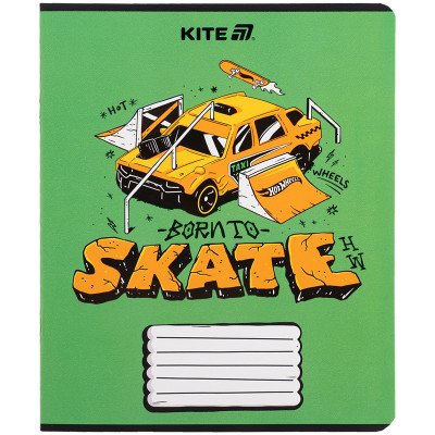 Зошит уч. "Kite" 18арк.# /HW25-236/ гібр. лак + УФ лак, Hot Wheels (20/400)