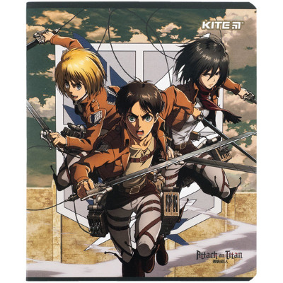 Зошит уч. "Kite" 24арк.# /AT24-238/ софт тач + УФ лак, Attack on Titan (20/320)