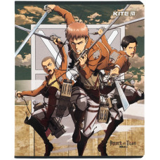 Зошит уч. "Kite" 24арк.# /AT24-238/ софт тач + УФ лак, Attack on Titan (20/320)