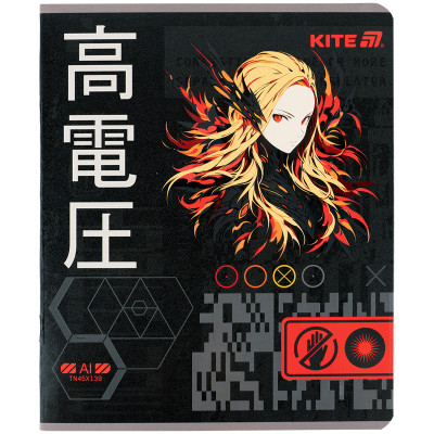 Зошит уч. "Kite" 24арк.== /K25-239/ гібр. лак + УФ лак, Kite Anime (20/320)