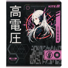 Зошит уч. "Kite" 24арк.== /K25-239/ гібр. лак + УФ лак, Kite Anime (20/320)