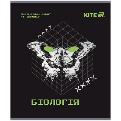 Зошит уч. "Kite" 48арк.# /K25-240-7/ ПРЕДМЕТКА гібр лак+УФ, Tehno, біологія (10/200)