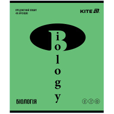 Зошит уч. "Kite" 48арк.# /K25-240-17/ ПРЕДМЕТКА софт тач+УФ, Bright, біологія (10/200)