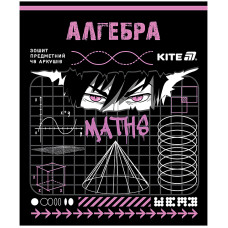 Зошит уч. "Kite" 48арк.# /K25-240-23/ ПРЕДМЕТКА софт тач+УФ, Cyber, алгебра (10/200)