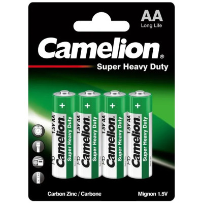 Батарейка "Camelion" /R6/4bl/303/376/555/ сольова, 1,5V, пальчик (4/48)