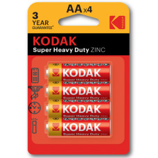 Батарейка "KODAK" /R-6/4bl/30951044/ сольова, 1,5V, пальчик (4/80)