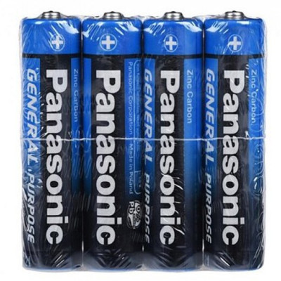 Батарейка "Panasonic" /R-03/4shrink/420 сольова, 1,5V, мізинчик синя (4/60)
