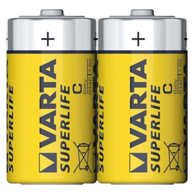 Батарейка "VARTA" /R-14/2shrink/502 сольова, 1,5V, бочонок. 50*26,2мм (2/24)